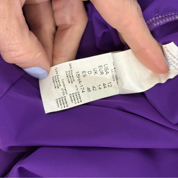 Gottex Rainbow Goddess Shirred Ombre One-Piece Swimsuit Size 12 - Picture 8 of 10